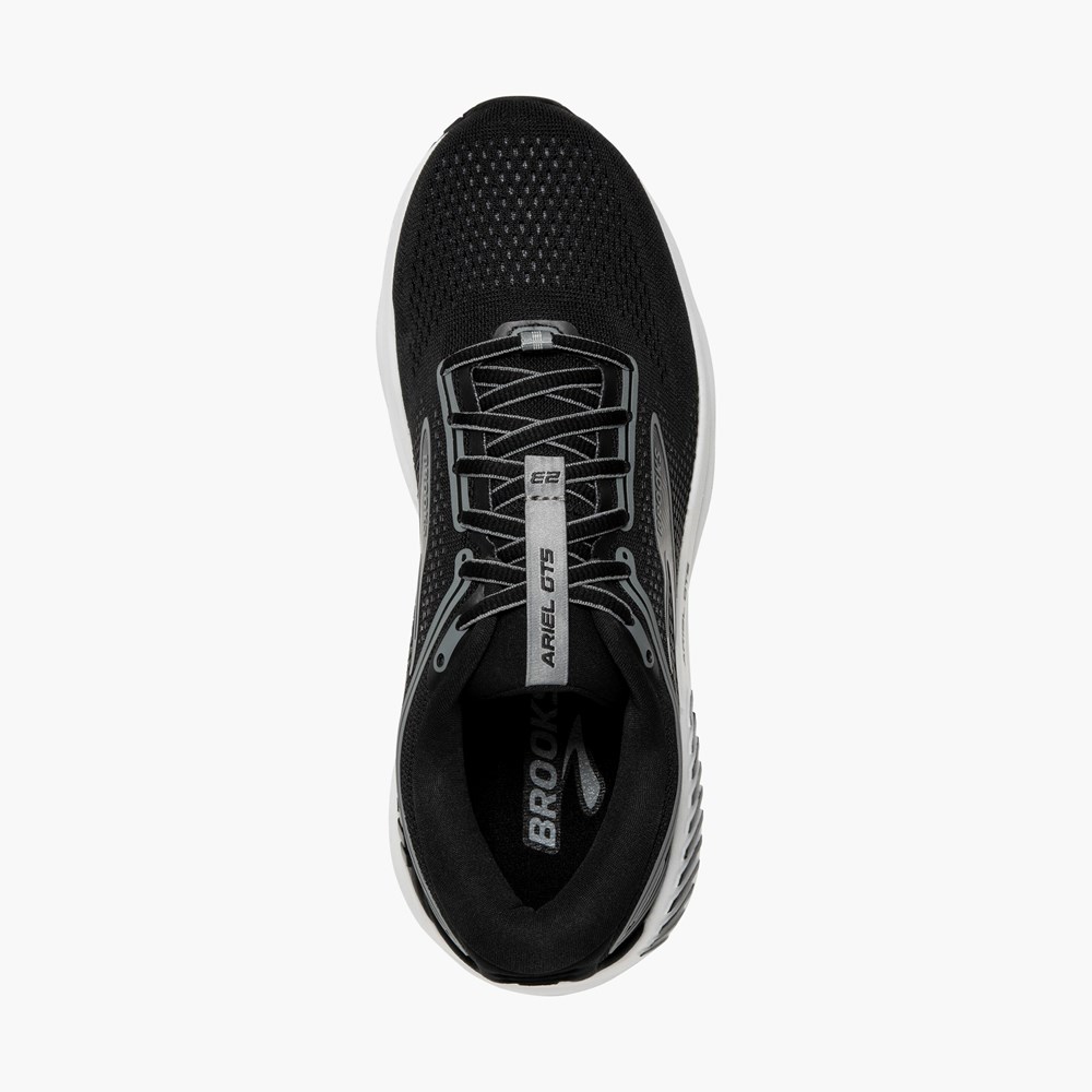 Chaussures Running Route Brooks Ariel GTS 23 Noir Grise Blanche Femme | PDL-3109687